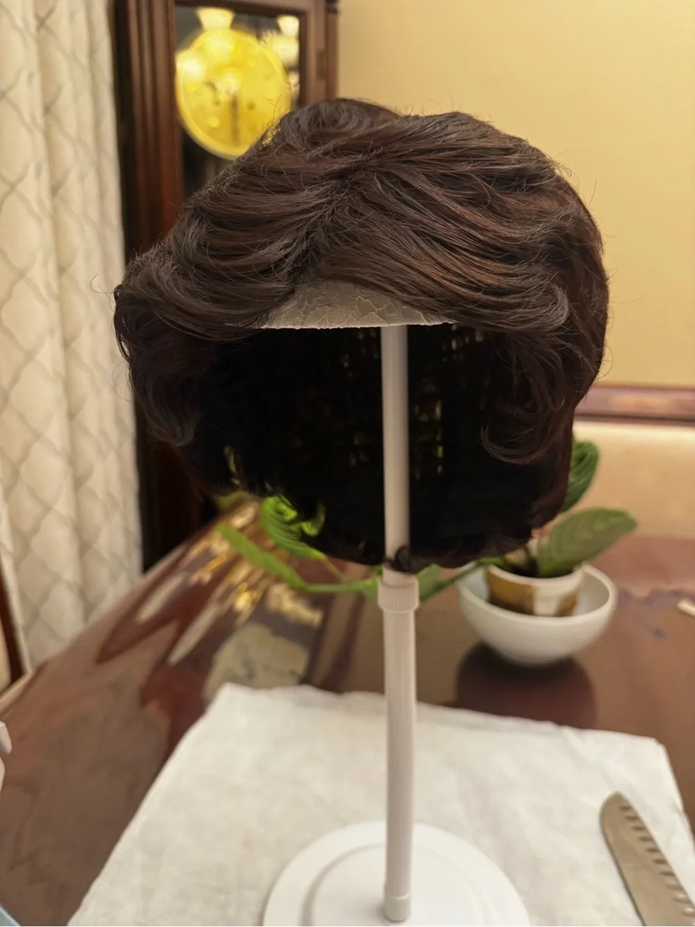 Men's Short Natural-Look Wig - Dark Brown
